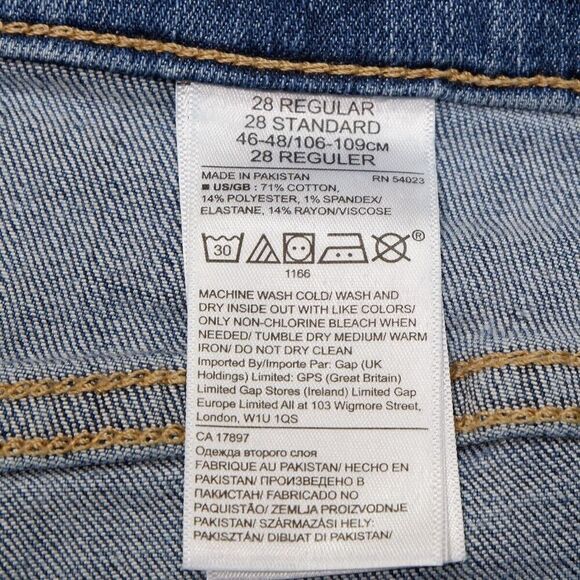 Banana Republic Mid Rise Shorts Size 28 Womens Blue Denim Stretch Measures W30 - Picture 7 of 9